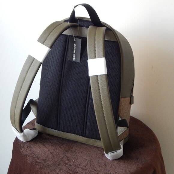 NWT Michael Kors COOPER Commuter Ombre MK Logo Laptop Compatible Backpack Olive main image 3